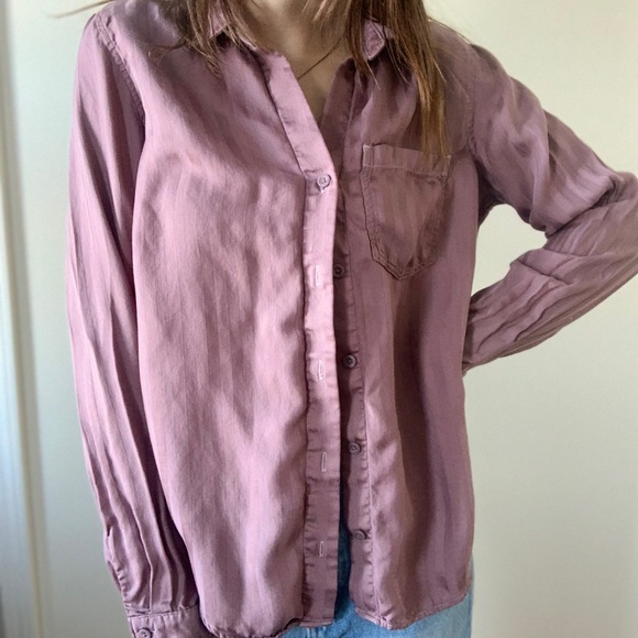 Cloth & Stone Purple Button up Anthropology - Picture 10 of 15